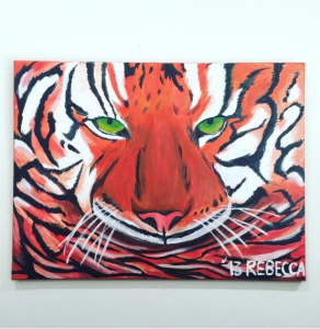 "Eye of the Tiger." - Rebecca